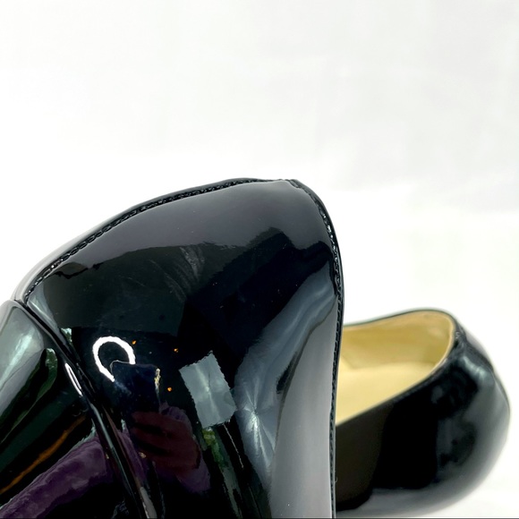 Brian Atwood Black Patent Leather Platform Pumps - Picture 10 of 10